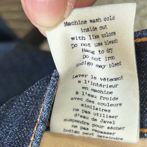 Rag & bone Dre Women's Blue Jeans denim dark medium wash distressed size 26 - Picture 6 of 8